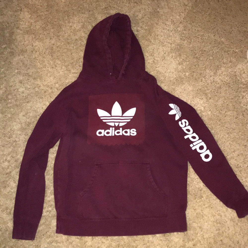 maroon adidas hoodie